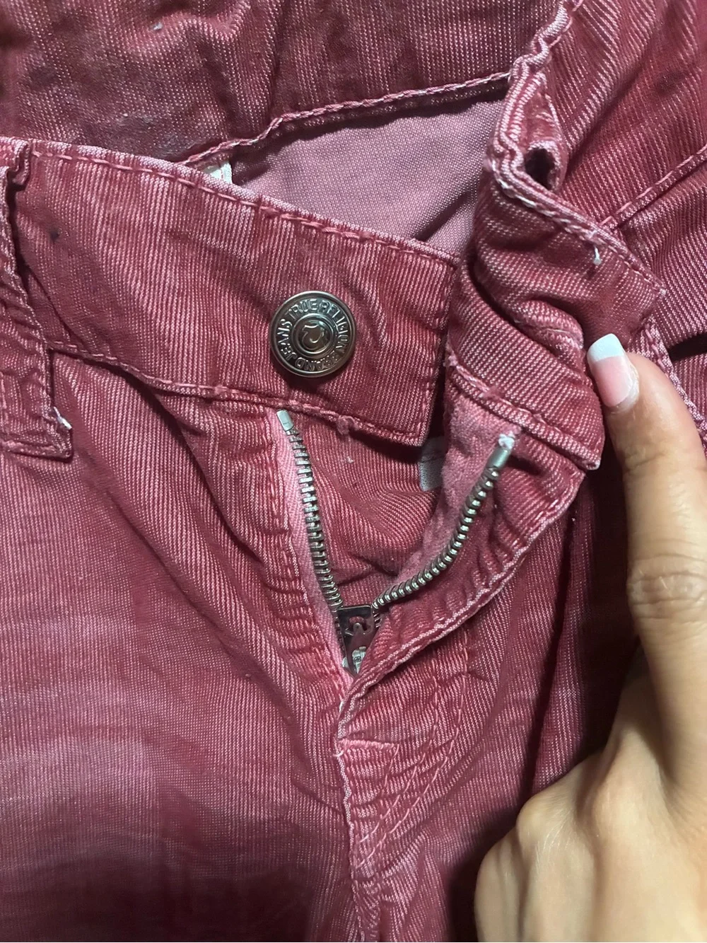 True Religion Women's Wine Skinny Jeans